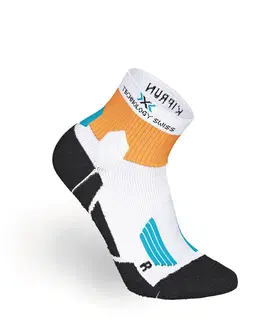 bežky Bežecké ponožky RUN900 X bielo-oranžové