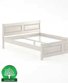 Drevené postele Posteľ buková LK109–160x200 bielený