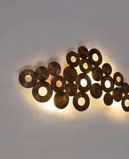 Nastenne lampy Nástenné svietidlo art deco medené 138 cm - kruhy