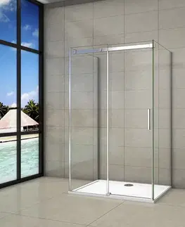Sprchovacie kúty H K - Trostenný sprchovací kút HARMONY U3 90x110x90cm L/P variant vrátane sprchovej vaničky z liateho mramoru SE-HARMONYU311090/ROCKY-11090