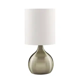 Lampy na nočný stolík Searchlight Stolná lampa Touch 3923, mosadz antická