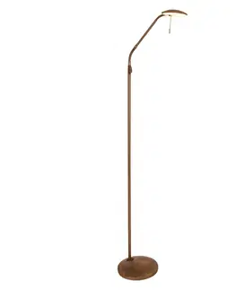 Stojacie lampy Steinhauer Bronzová úprava stojaca LED lampa Zenith stmievač