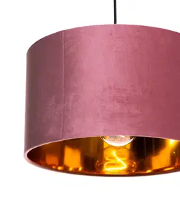 Zavesne lampy Moderne hanglamp roze met goud 40 cm - Rosalina