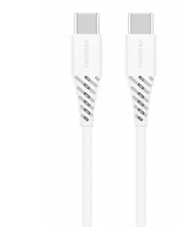 Dáta príslušenstvo Swissten Dátový a nabíjací kábel TPU USB-C/USB-C, PD,2,5 m, biely 71506530