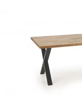 Jedálenské stoly Jedálenský stôl APEX masívny dub Halmar 160x90 cm