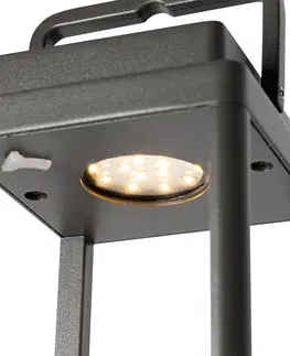 Stolove lampy Vonkajšia stolná lampa tmavošedá vrátane dobíjacej LED - Yara
