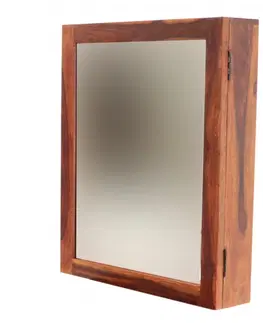 Zrkadlá Skrinka so zrkadlom do kúpeľne 65x80x15 indický masív palisander