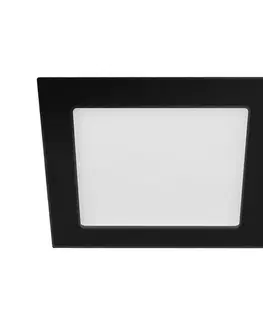 Svietidlá Panlux Podhľadové LED svietidlo Downlight CCT Square čierna, IP44, 6 W