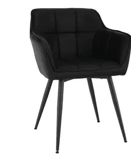 Stoličky Dizajnové kreslo, čierna, TOPAZ