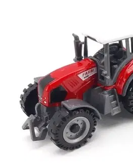 Hračky - dopravné stroje a traktory WIKY - Kovový Traktor s ohrádkou 19cm - žltá