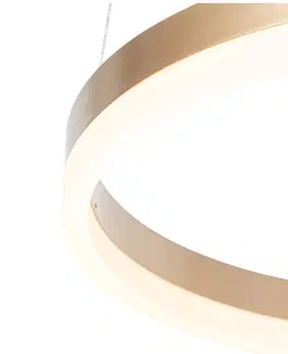 Zavesne lampy Dizajnové závesné svietidlo zlaté 40 cm vrátane LED 3 stupne stmievateľné - Anello