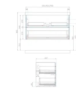 Kúpeľňový nábytok MEREO - Siena, kúpeľňová skrinka 60 cm, antracit mat CN430S