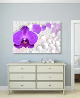 Obrazy kvetov Obraz orchidea na abstraktnom pozadí