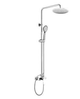 Kúpeľňové batérie MEREO - Viana sprchová batéria s hlavovou guľatou slim sprchou, nerez CBE60104SC