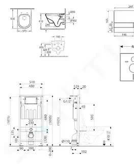 Kúpeľňa Kielle - Genesis Set predstenovej inštalácie, klozetu Architectura a dosky softclose, tlačidlo Gemini l, lesklý chróm SANI11AK1100