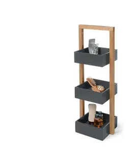 Bookcases & Standing Shelves Stojací regál s 3 úložnými boxmi, antracitový