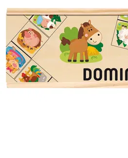 Náučné hračky WOODY - Domino - domáce zvieratá