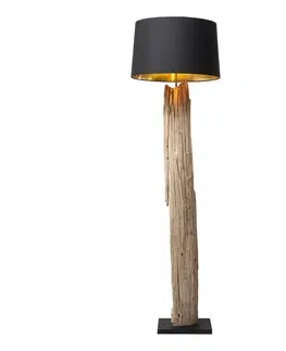 Stojacie lampy KARE KARE Nature Rovná stojacia lampa unikátna z dreva