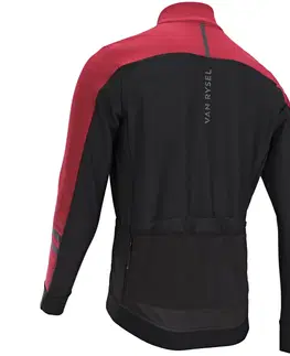 bundy a vesty Pánska zimná bunda Endurance na cestnú cyklistiku čierno-bordová