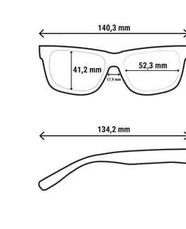kemping Turistické slnečné okuliare MH140 polarizačné kategória 3 sivé