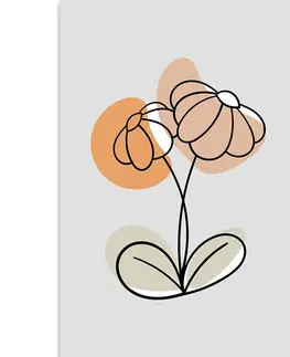 Obrazy kvetov Obraz minimalistický kvet No1