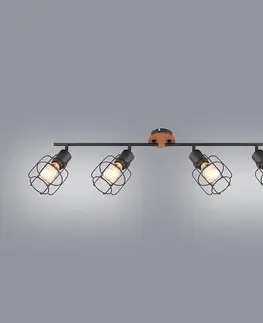 Moderné lampy do obývačky Luster 54037-4 Čierna a hnedá LS4
