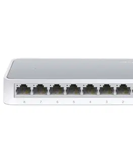 Switche TP-Link TL-SF1008D 8x 10100Mbps sieťový switch stolný, biela TL-SF1008D