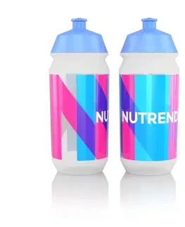 Fľaše na pitie Športová fľaša Nutrend Tacx Bidon 2019 500 ml biela s modroružovou potlačou