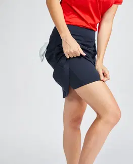 golf Dámska golfová šortková sukňa WW 500 tmavomodrá