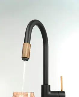 Kuchynské drezy DEANTE DEANTE - ASTER čierna - meď - Drezová batéria, s pripojením vodného filtra BCA_B64M