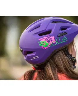 Helmy a prilby na in-line Detská cyklo prilba Bollé Stance Junior Matte Purple Flower - XS (47-51)