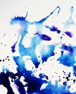 Abstraktné obrazy Obraz modrý akvarel v abstraktnom prevedení