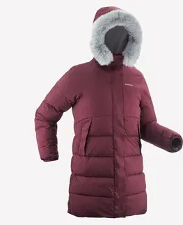 bundy a vesty Dievčenská turistická prešívaná bunda SH500 do -8 °C hrejivá a nepremokavá 7-15 rokov