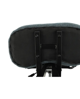 Jedálenské stoličky KONDELA Rufus ergonomická kľakačka na kolieskach sivá / čierna