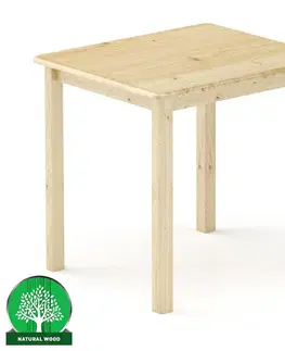 Borovicové stoly Stôl borovica ST104-100x75x70 surová