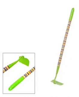 Detské náradie a nástroje Kinekus Motyka detská kovová, farebné pruhy, 72cm