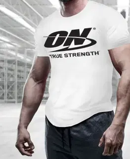 Tričká Optimum Nutrition Men´s T-shirt True Strength White  XXL