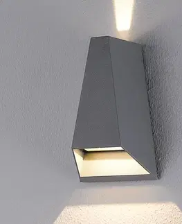 Vonkajšie nástenné svietidlá Lucande Dvojito vyžarujúce vonkajšie nástenné LED Jendrik