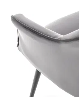 Jedálenské stoličky HALMAR K468 jedálenské kreslo sivá / čierna