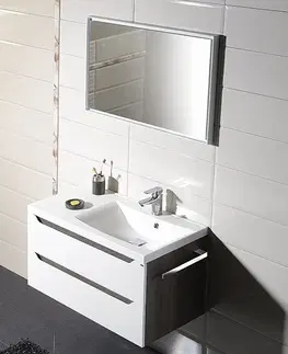 Kúpeľňový nábytok SAPHO - WAVE umývadlová skrinka 89,7x45x47,8cm, biela, pravá WA093-3030