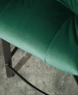 Barové stoličky Barová stolička LADON Dekorhome Zelená