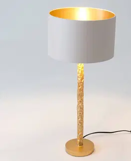 Stolové lampy Holländer Stolná lampa Cancelliere Rotonda biela/zlatá 57 cm