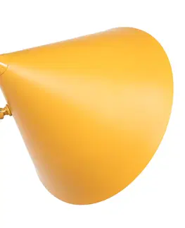 Nastenne lampy Dizajnové nástenné svietidlo žlté nastaviteľné - Triangolo