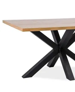 Jedálenské stoly KROS jedálenský stôl 90x150 cm, prír.dýha
