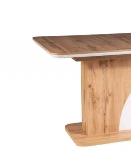 Jedálenské stoly Rozkladací jedálenský stôl SYRIUS Signal Biela / dub wotan