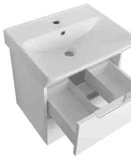 Kúpeľňa Bruckner - NEON skrinka s keramickým umývadlom 50x41,5 cm, biela 501.114.0