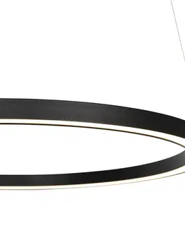 Zavesne lampy Inteligentné závesné svietidlo čierne 60 cm vrátane LED a RGBW - Girello