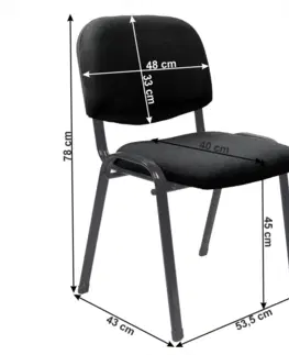 Kancelárske stoličky Konferenčná stolička ISO Halmar Čierna