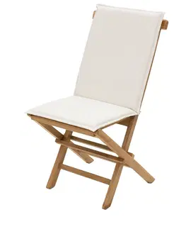 Záhradné stoličky a kreslá DEOKORK Záhradná skladacia stolička s poduškou FOXI (teak)