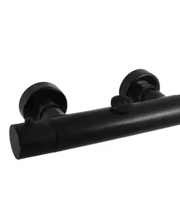 Kúpeľňové batérie SLEZAK-RAV - Vodovodná batéria sprchová TERMOSTATICKÁ, Farba: čierna matná, Rozmer: 150 mm TRM81.5CMAT